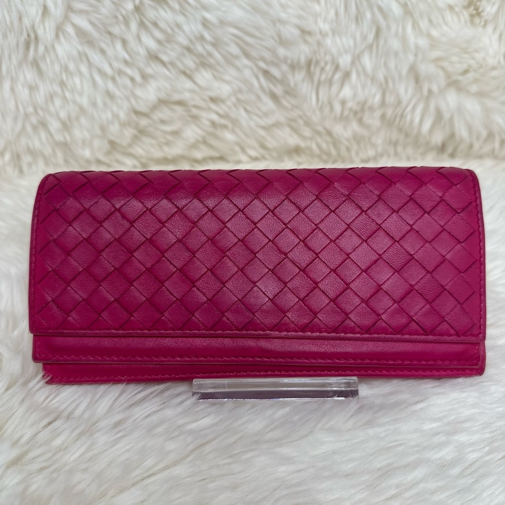 Bottega Veneta Pink Long Wallet